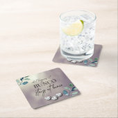 エレガントユーカリフローラサイコロバンコ スクエアペーパーコースター (インサイチュ)