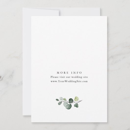 エレガントユーカリフローラパール&プロセッコ 招待状 (裏面)