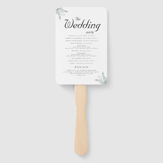 エレガントユーカリフローラ式プ結婚ログラム ハンドファン (裏面)