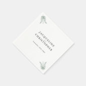 エレガントユーカリフローラ水結婚色 スタンダードカクテルナプキン (角)