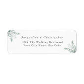 エレガントユーカリフローラ結婚差出人住所 ラベル (正面)