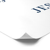 エレガントユーカリブライダルシャワーウェルカムサイン ポスター (角)