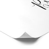 エレガントユーカリブライダルシャワーウェルカムサイン ポスター (角)