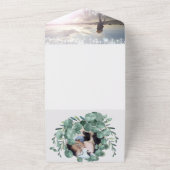 エレガントユーカリリース結婚の全てを一つにまとめる オールインワン招待状 (外側)