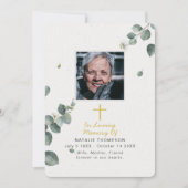 エレガントユーカリ悔やみや弔慰葬儀写真 サンキューカード (正面)