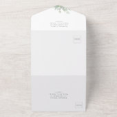 エレガントユーカリ書結婚道 オールインワン招待状 (外側)