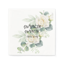 エレガントユーカリ植物写真紙ナプキン