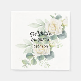 エレガントユーカリ植物写真紙ナプキン スタンダードカクテルナプキン