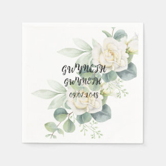 エレガントユーカリ植物写真紙ナプキン スタンダードカクテルナプキン