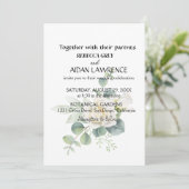 エレガントユーカリ植物写真 招待状 (スタンド正面)