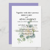 エレガントユーカリ植物写真 招待状 (正面/裏面)