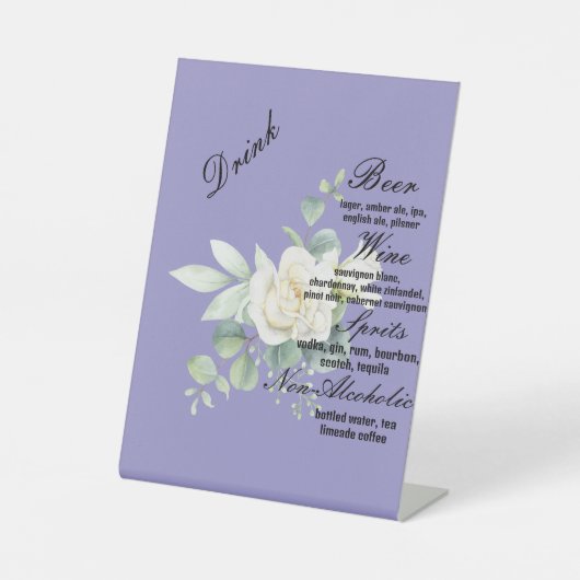 エレガントユーカリ植物夏結婚期 台座サイン (正面)