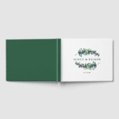 エレガントユーカリ植物学パーソナライズされた結婚の ゲストブック (全面)