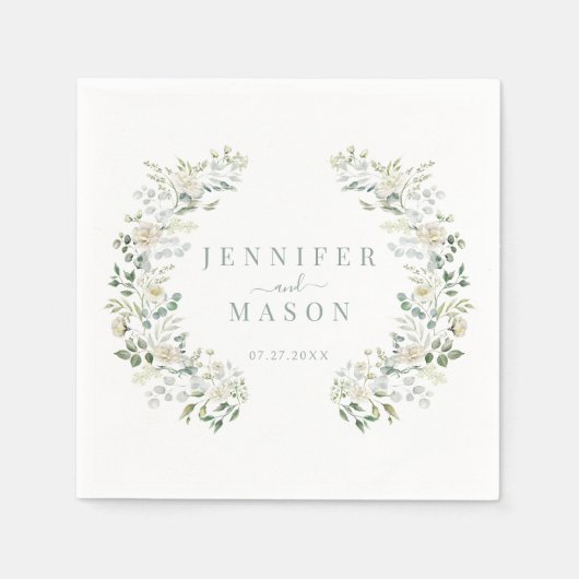 エレガントユーカリ植物学結婚院 スタンダードカクテルナプキン (正面)