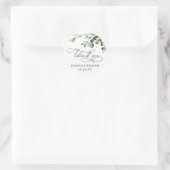 エレガントユーカリ水の色の結婚ありがとう ラウンドシール (バッグ)