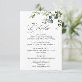 エレガントユーカリ水の色の結婚詳細 エンクロージャーカード (スタンド正面)