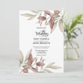 エレガントユーカリ水の色バジェット結婚ズ 招待状 (スタンド正面)