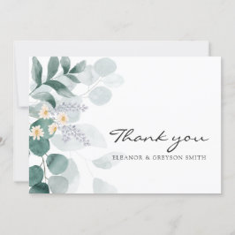 エレガントユーカリ水彩サンキューカード シーズンカード