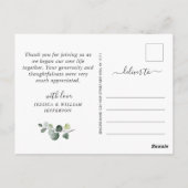 エレガントユーカリ水彩フローラありがとう ポストカード (裏面)