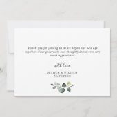 エレガントユーカリ水彩フローラ サンキューカード (裏面)