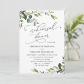 エレガントユーカリ水彩リハーサルディナー 招待状 (スタンド正面)