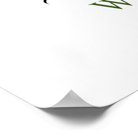 エレガントユーカリ水彩夫婦シャワー ポスター (角)