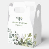 エレガントユーカリ水彩緑結婚草 フェイバーボックス (オープン)