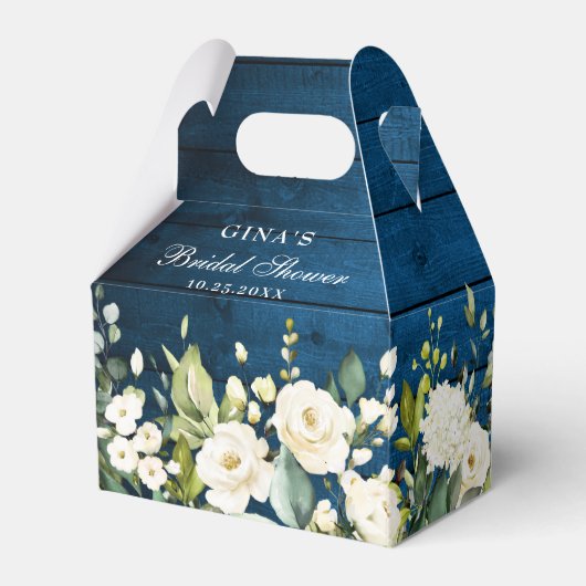 エレガントユーカリ水彩緑色愛箱 フェイバーボックス (裏面サイド)