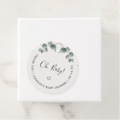 エレガントユーカリ水彩OH赤ちゃんシャワー フェイバータグ (インサイチュ)