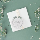 エレガントユーカリ水彩OH赤ちゃんシャワー フェイバータグ