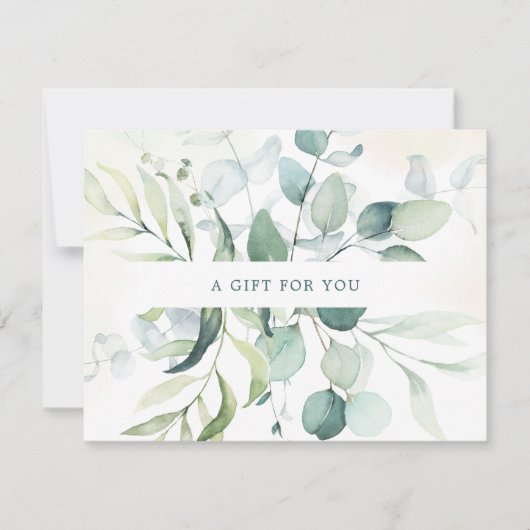 エレガントユーカリ素朴ギフト証書 (正面)