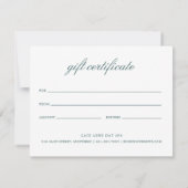 エレガントユーカリ素朴ギフト証書 (裏面)