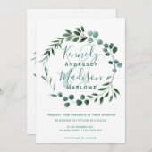 エレガントユーカリ結婚アンパサンド 招待状 (正面/裏面)