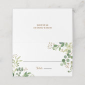 エレガントユーカリ結婚グリネリー座席表 プレイスカード (外部開封)