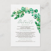 エレガントユーカリ結婚グリネリー詳細 エンクロージャーカード (正面)