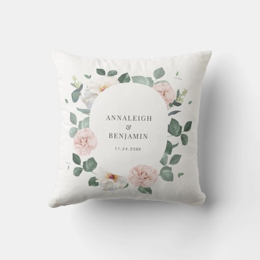 エレガントユーカリ結婚グリーカスタムズ クッション (裏面)