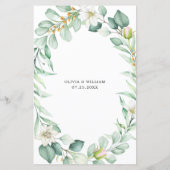 エレガントユーカリ結婚グリーンリーのメニュー (裏面)