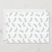 エレガントユーカリ結婚グリーンリー変更日 招待状 (裏面)