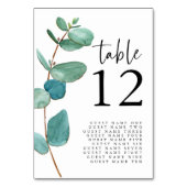 エレガントユーカリ結婚スクリプトのゲスト名 テーブルナンバー (裏面)