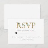 エレガントユーカリ結婚ス 出欠カード (正面/裏面)