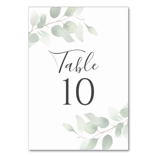 エレガントユーカリ結婚ー テーブルナンバー (正面)
