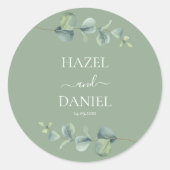 エレガントユーカリ結婚ー ラウンドシール (正面)