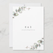 エレガントユーカリ結婚ー 招待状 (裏面)