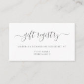 エレガントユーカリ緑の金ゴールドギフトレジストリ エンクロージャーカード (正面)