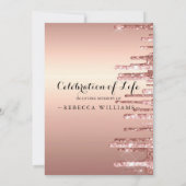 エレガントユーカリ葉お祝い 招待状 (裏面)