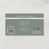 エレガントユーカリ葉の葉 名刺 (裏面)