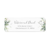 エレガントユーカリ葉グネリー差出人住所 ラベル (正面)