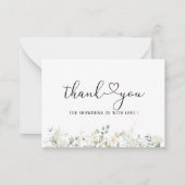 エレガントユーカリ葉グリーノートカード ノートカード (正面)