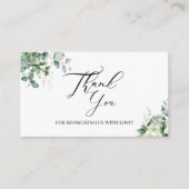 エレガントユーカリ葉グリー エンクロージャーカード (正面)