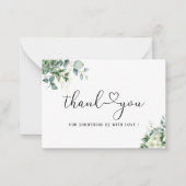 エレガントユーカリ葉グリー ノートカード (正面)